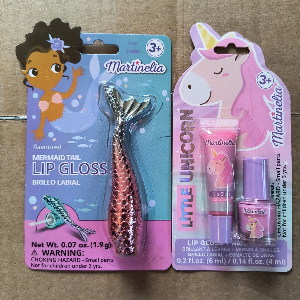 Martinelia Mermaid Tail and Unicorn Lip Gloss Set With Nail Polish Little Unicor